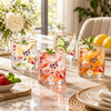 Danny Home Floral 4-Piece Glass Set – 390ml shown in use