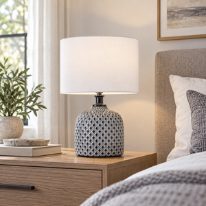 Danny Home Dark Grey Ceramic Table Lamp