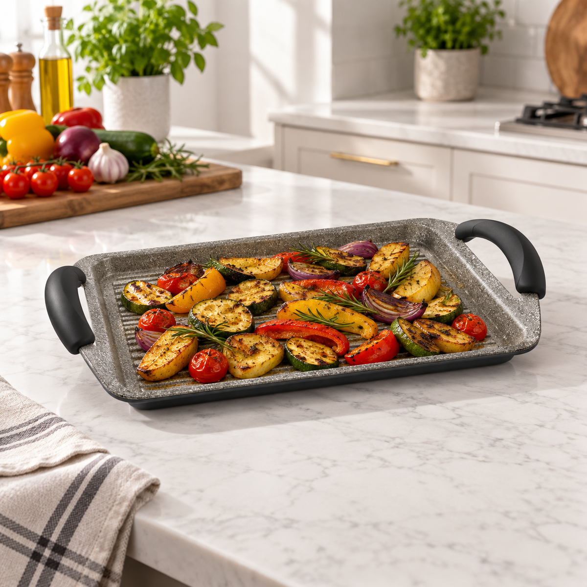 Danny Home granite baking and grill tray with handles