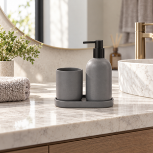 Danny Home 3-Piece Bathroom Set – Grey