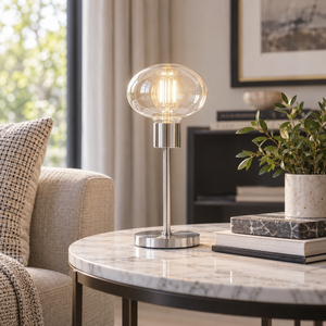 Danny Home Modern Silver Table Lamp