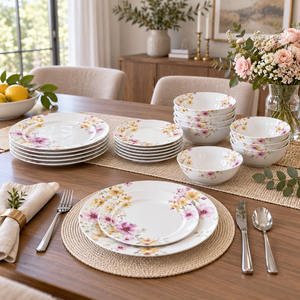 Danny Home Pastel Floral Dinner Set – 24 Pieces