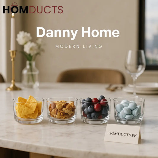 Danny Home Premium Glass Bowl Set – 6 Pcs | 230ml Each