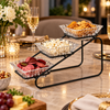 Danny Home 3-Tier Glass Snack Bowl Stand – 250ml shown in use