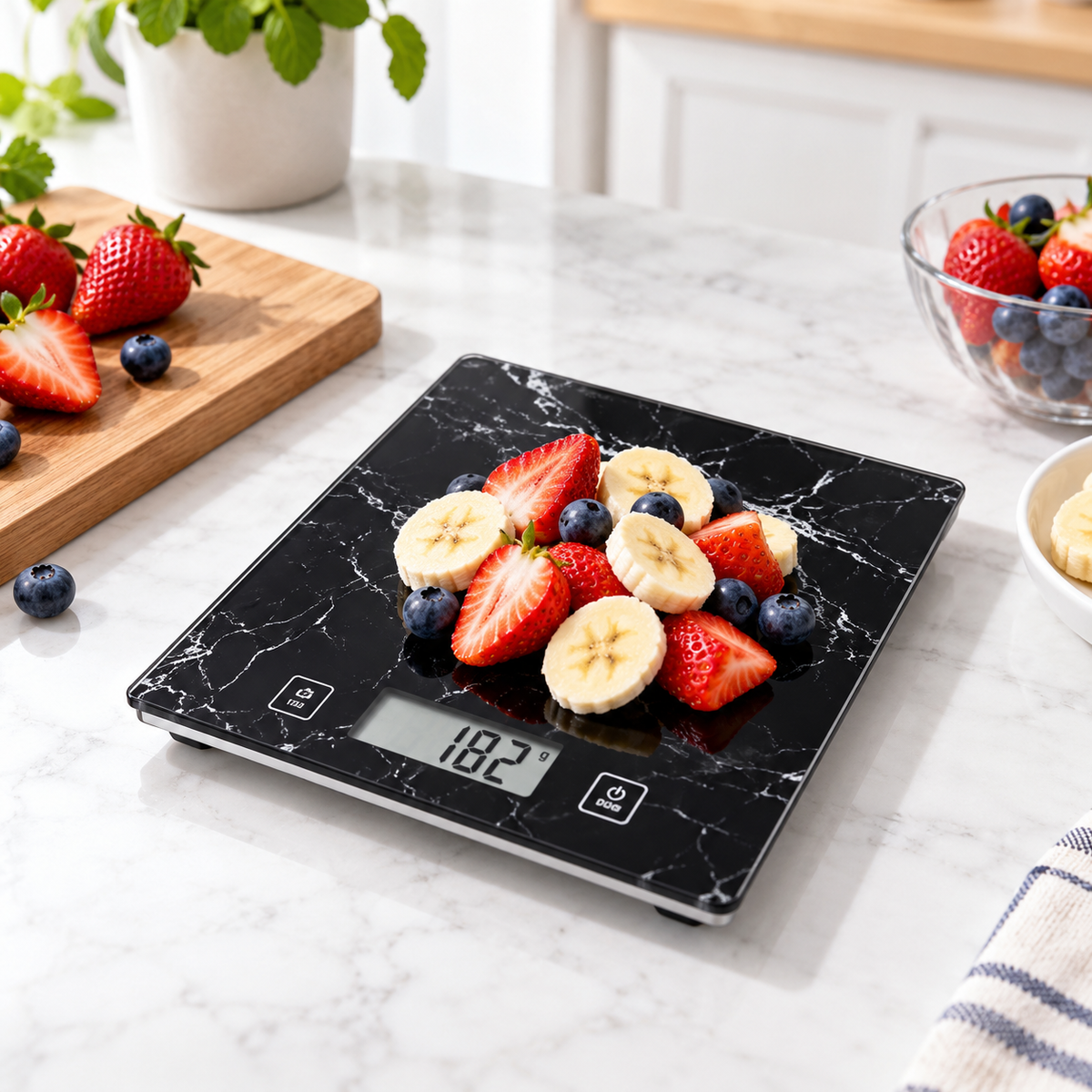 Danny Home 5KG Square Digital Kitchen Scale in use