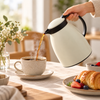 Danny Home 1L White Vacuum Jug serving a hot drink