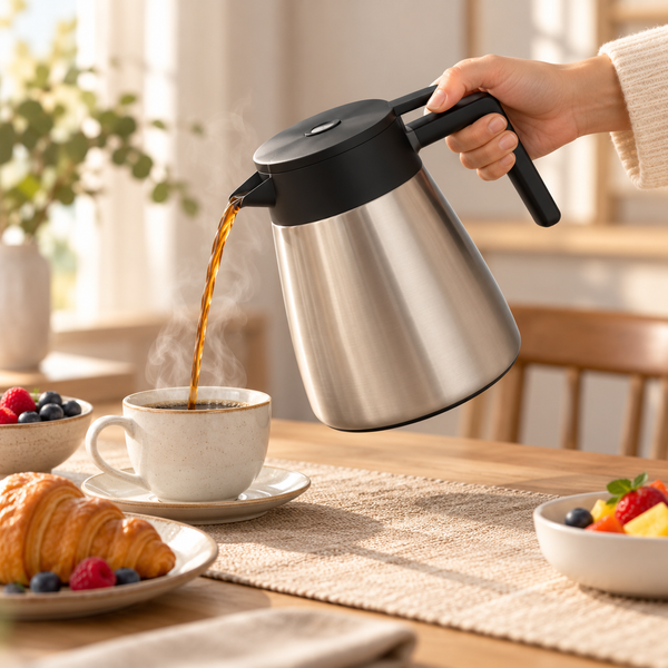 Danny Home 1L Stainless Steel Vacuum Jug pouring tea
