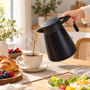 Danny Home Modern 1L Black Vacuum Jug serving tea