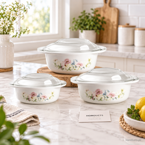 Danny Home ZHG3T-F 3 piece floral casserole set