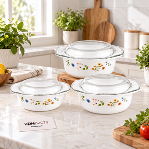 Danny Home ZHG3T-H 3 piece floral casserole set