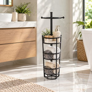 Danny Home Tall Freestanding Storage Rack – 74cm in use