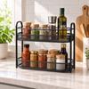 Danny Home 2-Tier Metal Kitchen Storage Rack – 29.5cm in use