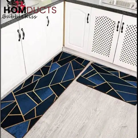 Decorative Super Absorbent Kitchen Matt Set (2Pcs)