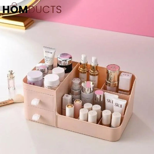 Desktop 2 Drawer Cosmetic Organizer J & C