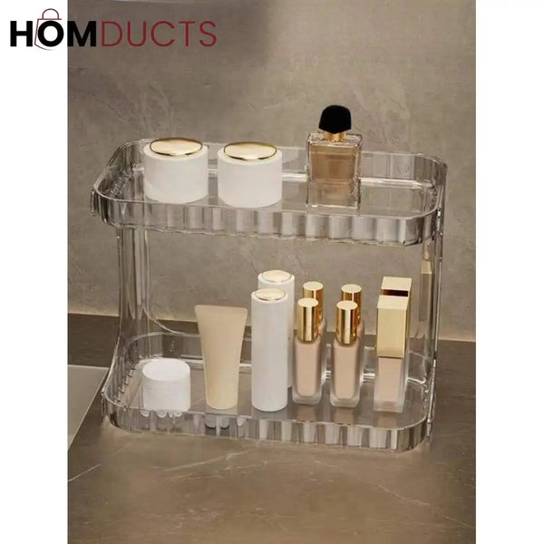 Desktop 2 Layer Perfume And Cosmetic Stand