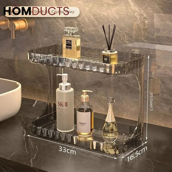 Desktop 2 Layer Perfume And Cosmetic Stand