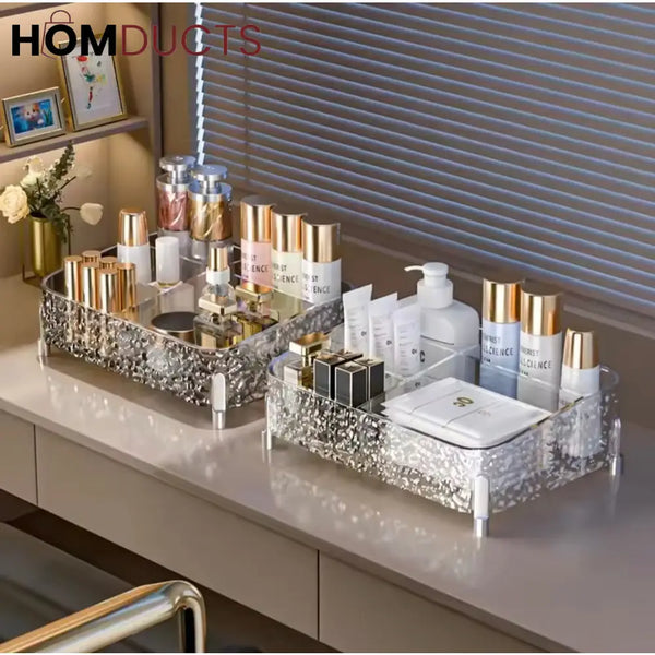 Desktop Acrylic Glacier Style Makeup Organizer