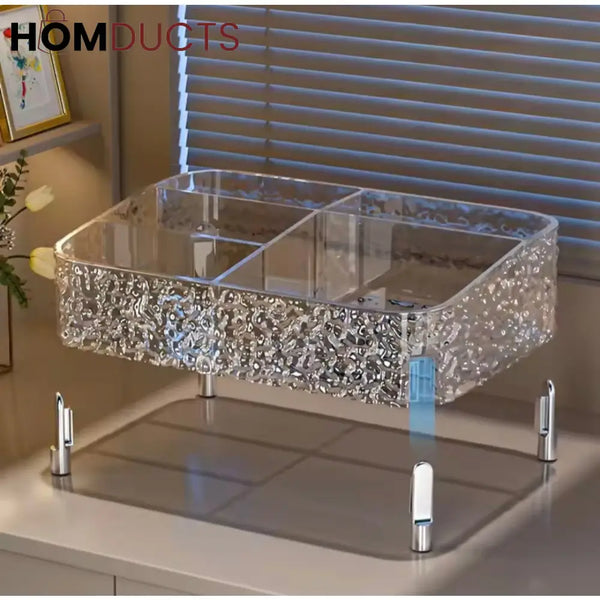 Desktop Acrylic Glacier Style Makeup Organizer