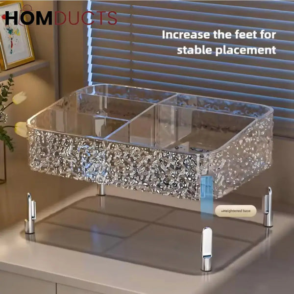 Desktop Acrylic Glacier Style Makeup Organizer