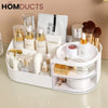 Desktop Cosmetic Organizer With Clear Drawers