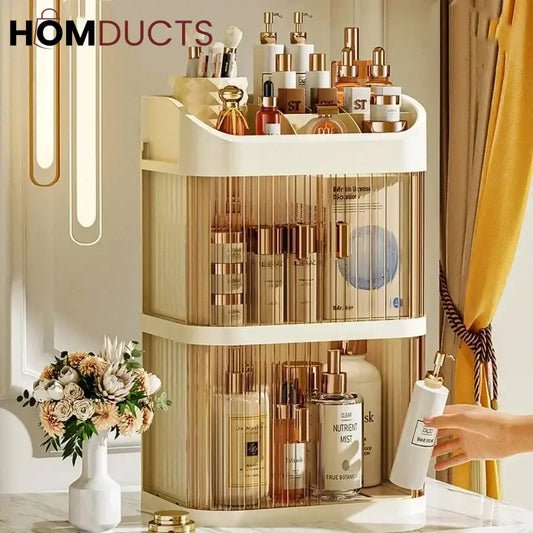 Desktop Dustproof Double Story Cosmetic Organizer
