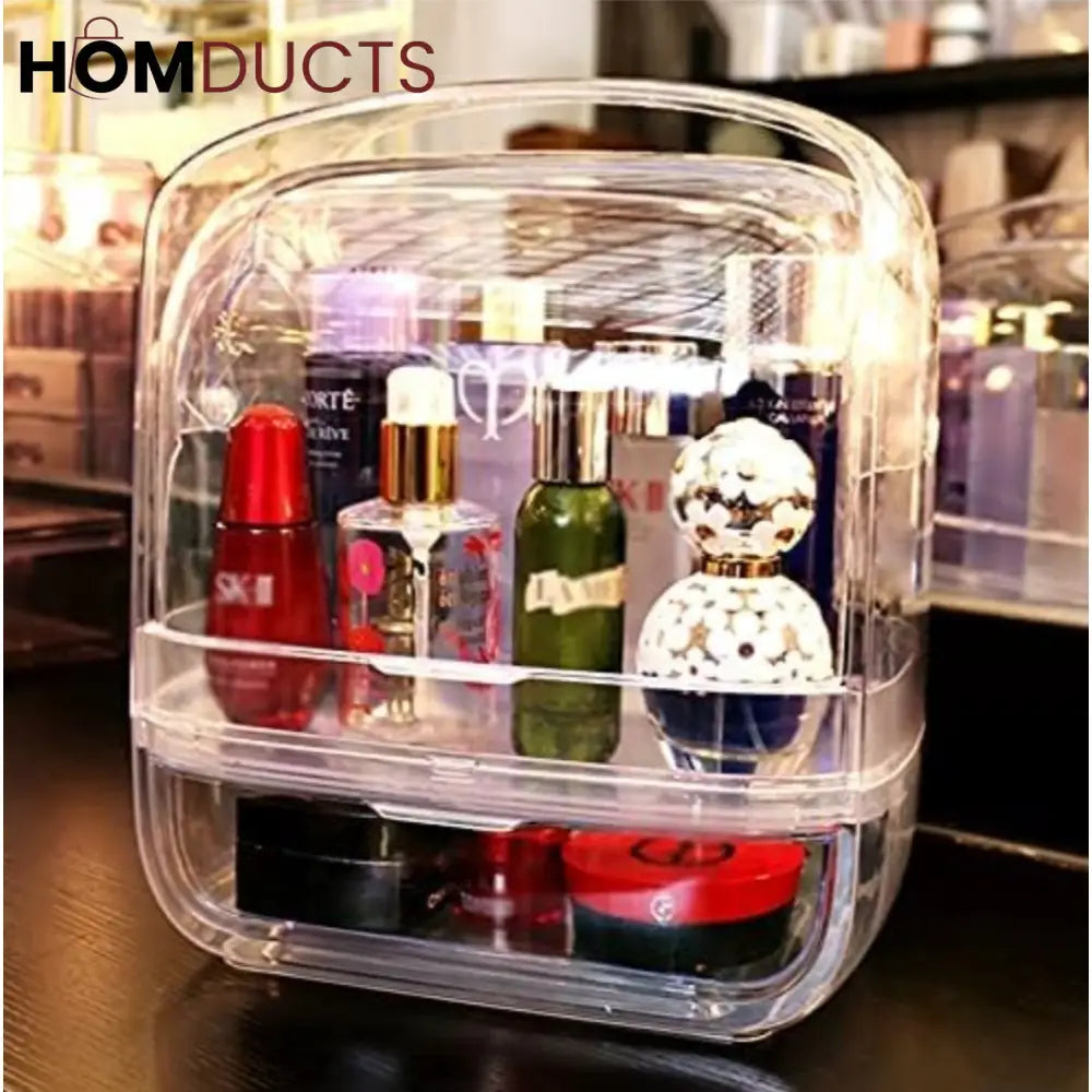 Desktop Dustproof Transparent Cometic Organizer J & C