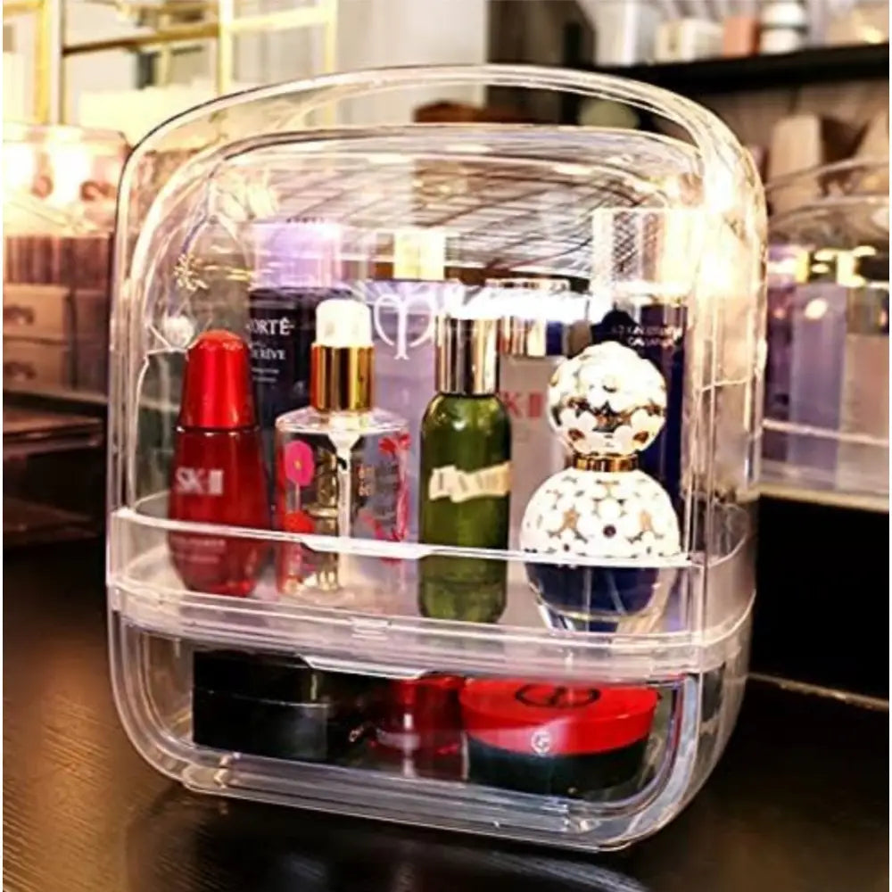 Desktop Dustproof Transparent Cometic Organizer J & C