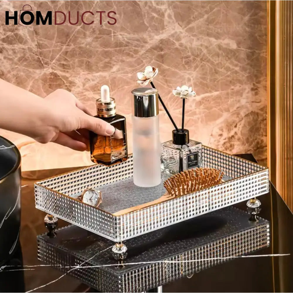 Desktop Perfume And Cosmetic Storage Tray
