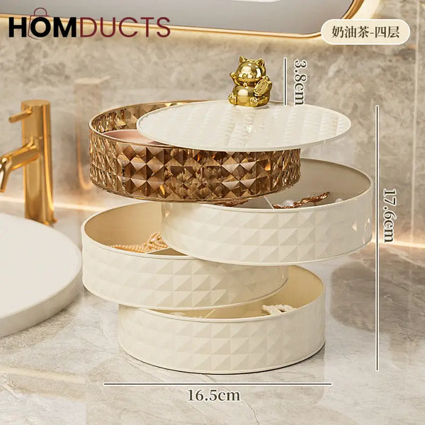 Desktop Rotating Jewelry And Snacks Organizer (4Layer)