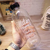 Handa Detox Clear Glass Bottle 1000ML with Protective Cover - Stay Hydrated & Healthy