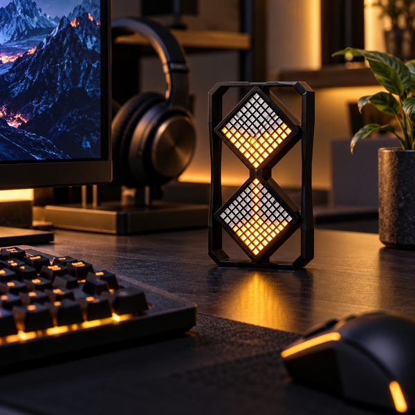 Digital LED gravity-sensing hourglass timer