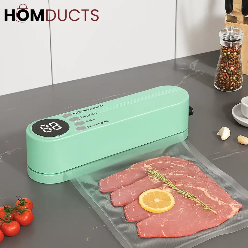 Digital Vacuum Sealer – Food Saver Machine with LED Display & Multi-Function Modes