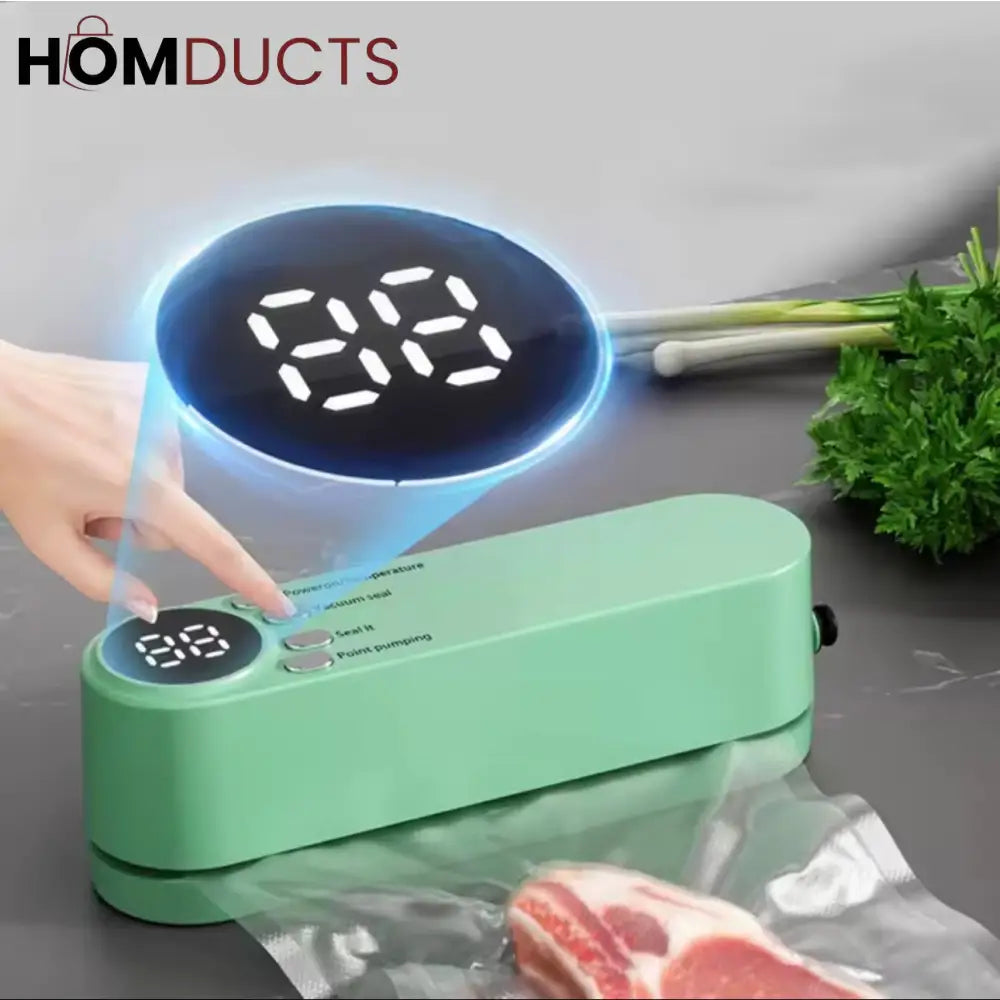 Digital Vacuum Sealer – Food Saver Machine with LED Display & Multi-Function Modes