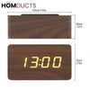 Digital Wooden LED Alarm Clock – Minimalist Nightstand Display