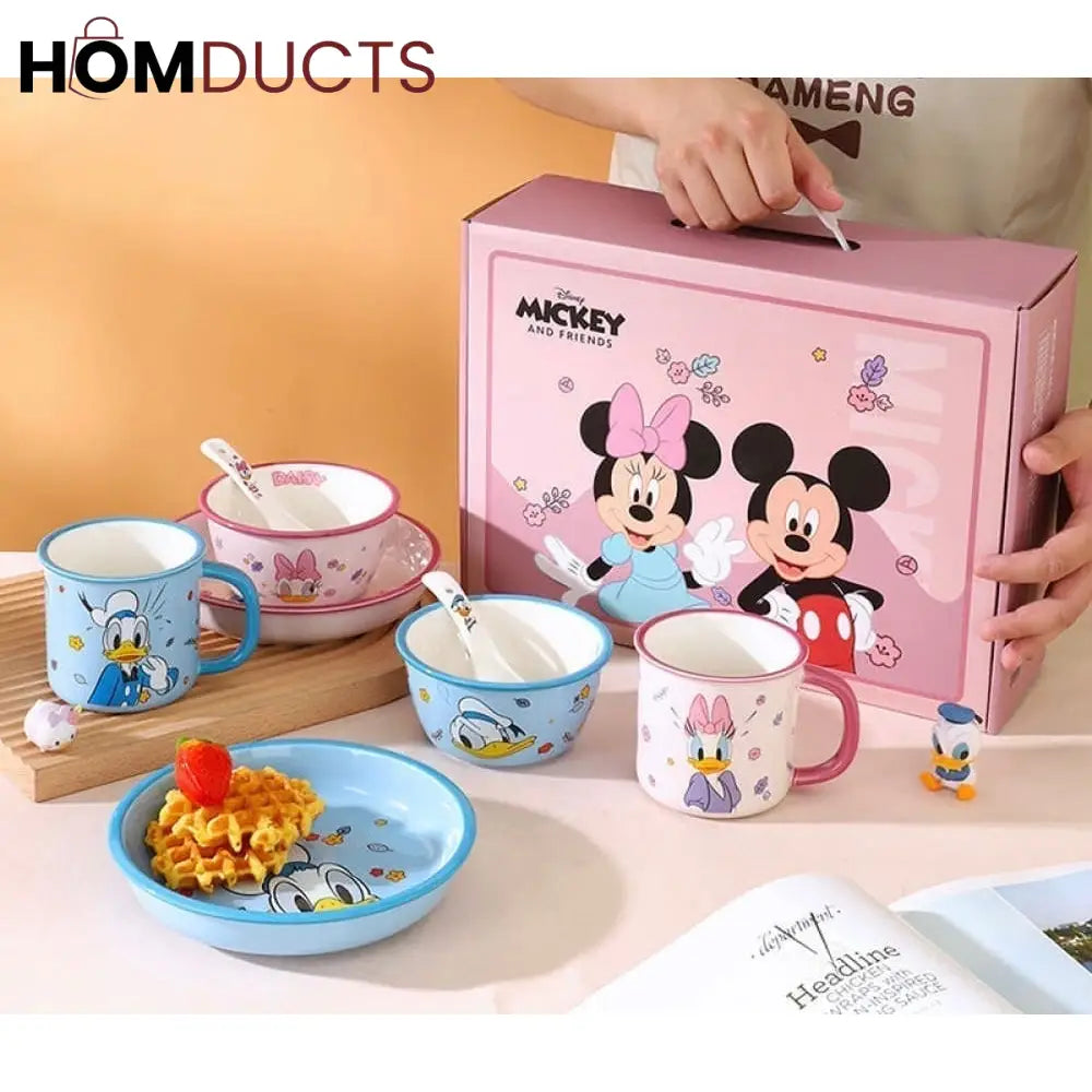 Disney Mickey & Friends Ceramic Bowl Set - 4 Pieces