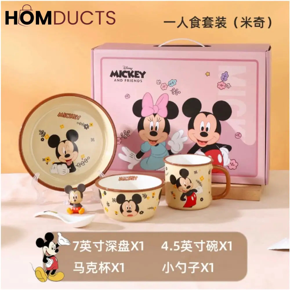 Disney Mickey & Friends Ceramic Bowl Set - 4 Pieces Mickey Mouse