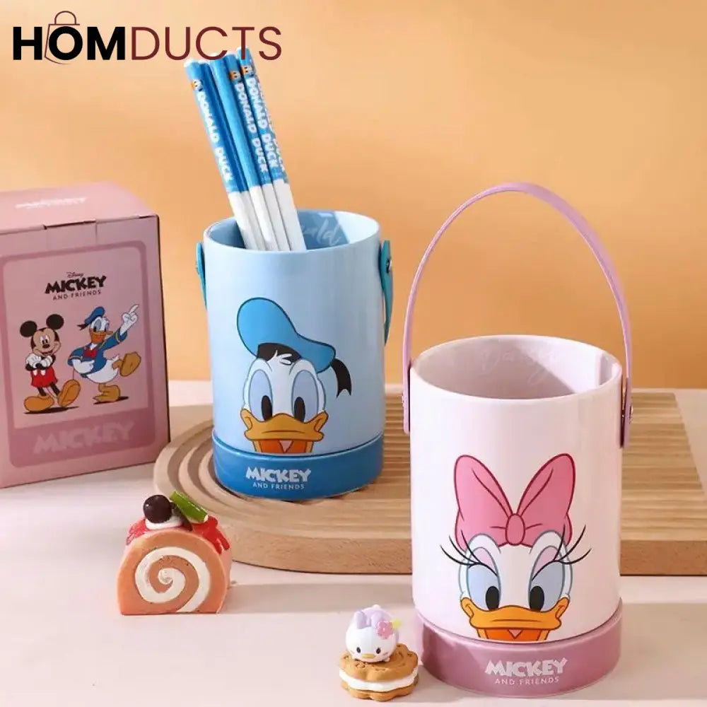 Disney Mickey & Friends Chopstick Holder - Ceramic Drain Bucket