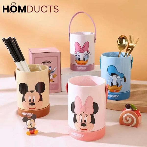 Disney Mickey & Friends Chopstick Holder - Ceramic Drain Bucket