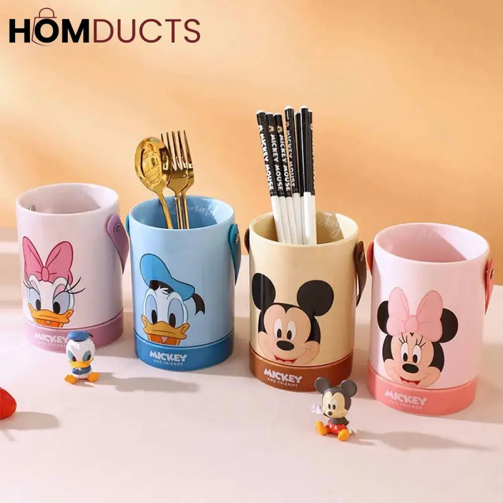 Disney Mickey & Friends Chopstick Holder - Ceramic Drain Bucket