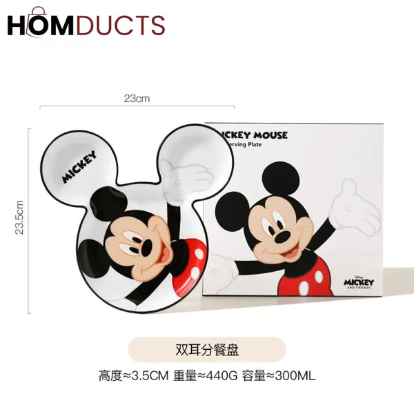 Disney Mickey Mouse Ceramic Plate - Fun & Engaging Tableware for Kids