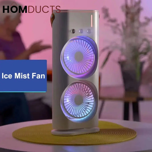 Double Headed Rechargeable Mist Fan