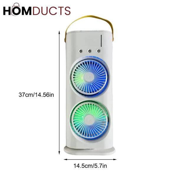 Double Headed Rechargeable Mist Fan