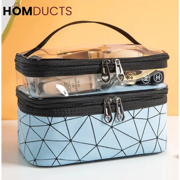 Double Layer Clear Makeup Bag J & C Organizer