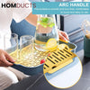 Double-Layer Dish Drying Rack with Drain Tray - Space-Saving Kitchen Organizer