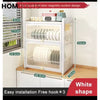 Double Layer Dustproof Kitchen Dish Drying Rack
