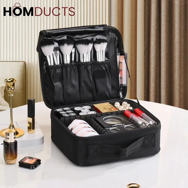 Double Layer Makeup Partition Box J & C Organizer