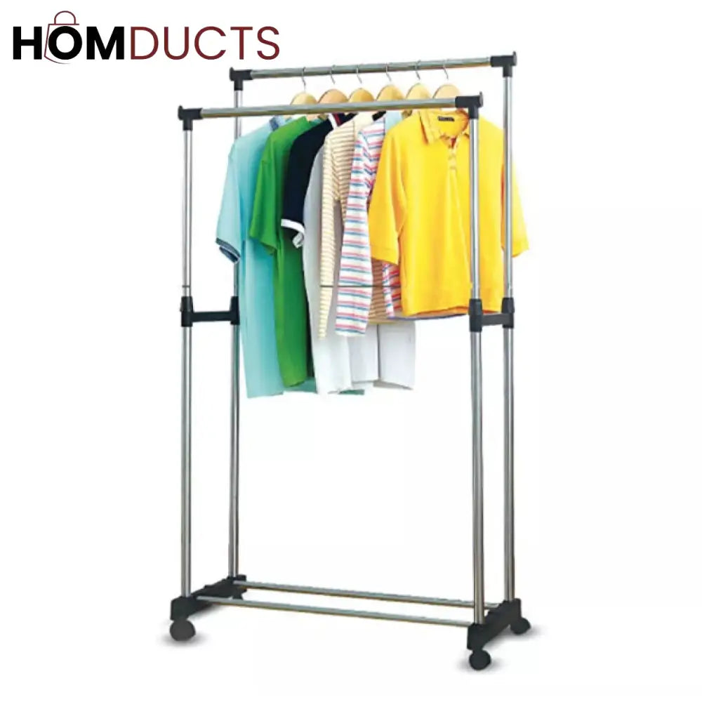 Double - Pole Clothes Rack