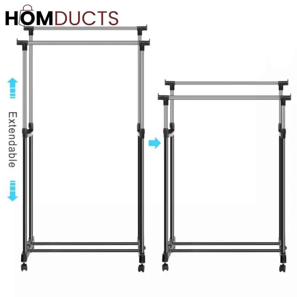 Double - Pole Clothes Rack