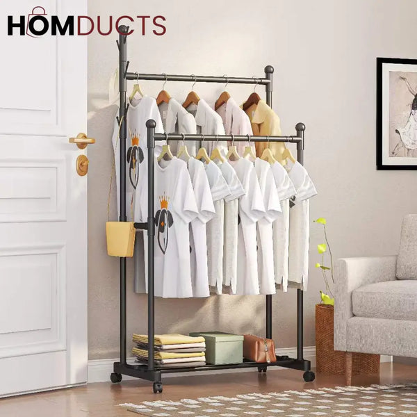Double Portion Cloth Hanging Rack