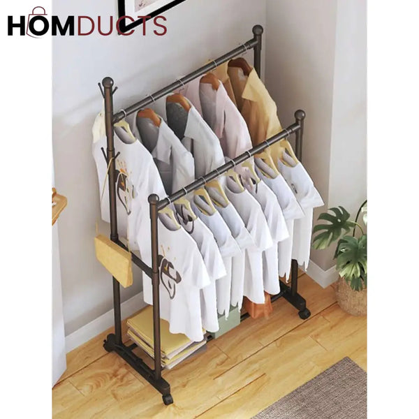Double Portion Cloth Hanging Rack